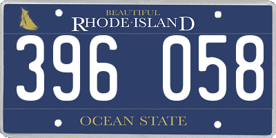 RI license plate 396058