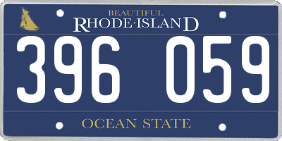 RI license plate 396059