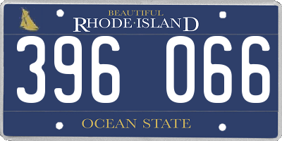 RI license plate 396066