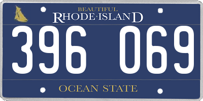RI license plate 396069