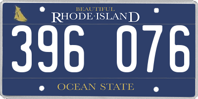 RI license plate 396076