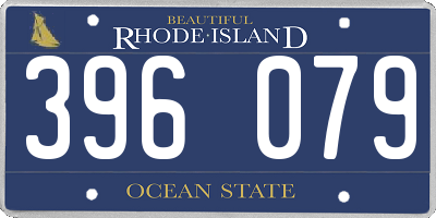 RI license plate 396079