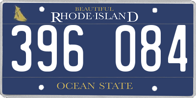 RI license plate 396084