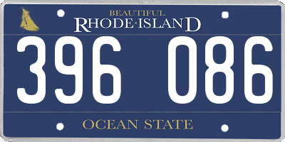 RI license plate 396086
