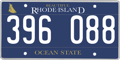 RI license plate 396088