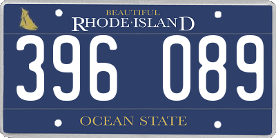 RI license plate 396089