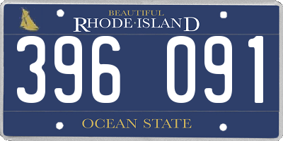 RI license plate 396091