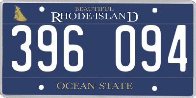 RI license plate 396094