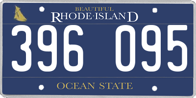 RI license plate 396095