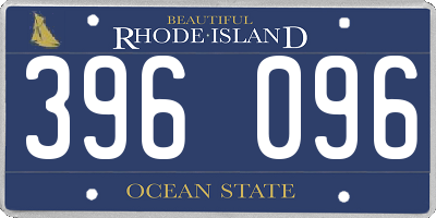 RI license plate 396096