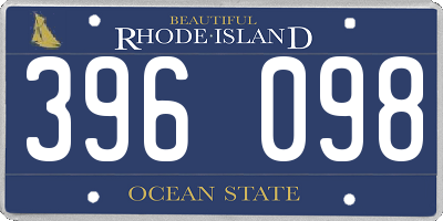 RI license plate 396098