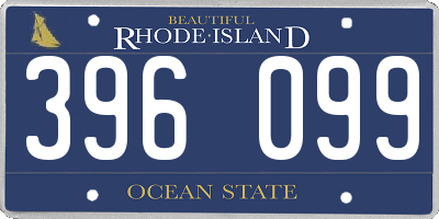 RI license plate 396099
