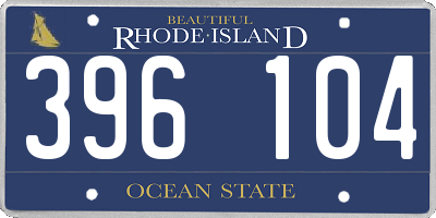 RI license plate 396104