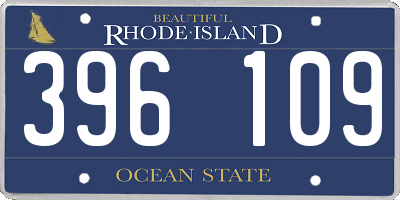 RI license plate 396109
