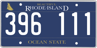 RI license plate 396111