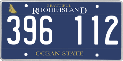 RI license plate 396112
