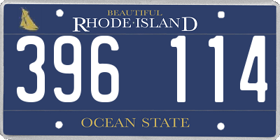 RI license plate 396114