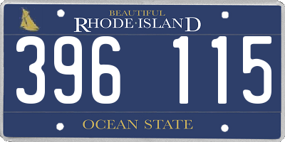 RI license plate 396115