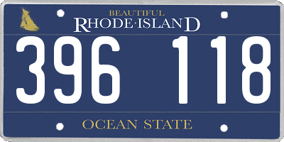 RI license plate 396118