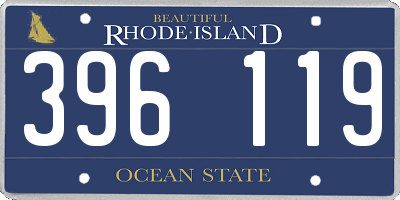 RI license plate 396119