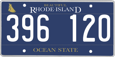RI license plate 396120