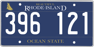 RI license plate 396121