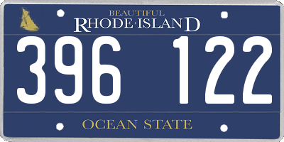 RI license plate 396122