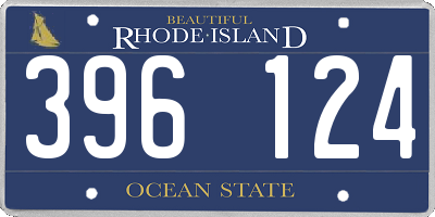 RI license plate 396124