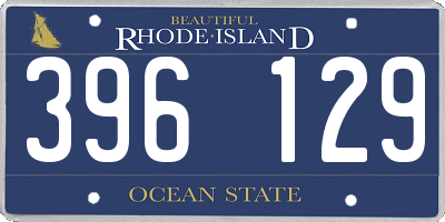 RI license plate 396129