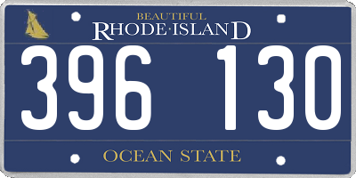 RI license plate 396130