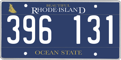 RI license plate 396131