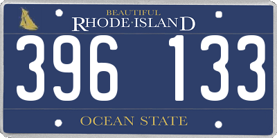 RI license plate 396133