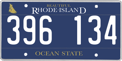 RI license plate 396134