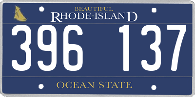 RI license plate 396137