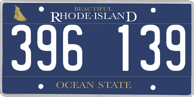 RI license plate 396139