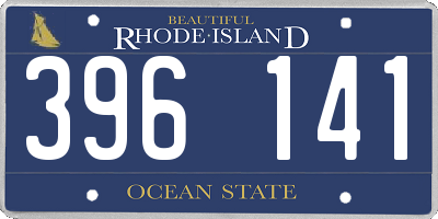 RI license plate 396141