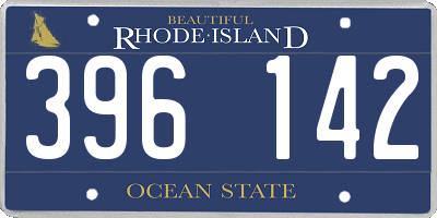 RI license plate 396142