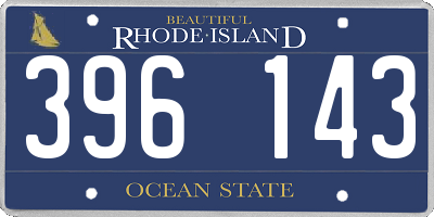RI license plate 396143