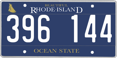 RI license plate 396144