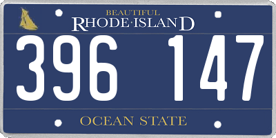 RI license plate 396147