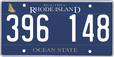 RI license plate 396148