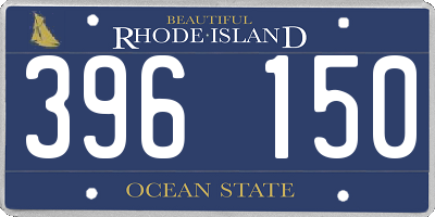 RI license plate 396150