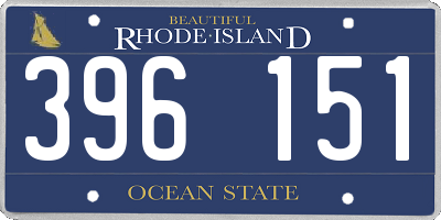 RI license plate 396151