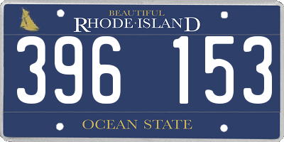RI license plate 396153
