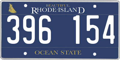 RI license plate 396154