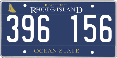RI license plate 396156
