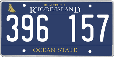 RI license plate 396157