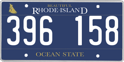 RI license plate 396158
