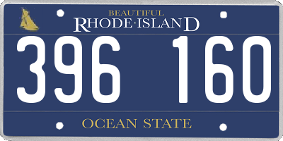 RI license plate 396160