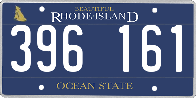 RI license plate 396161